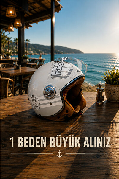 Motohat Motosiklet NERO RETRO MOTOSİKLET KASK - ECE SERTİFİKALI