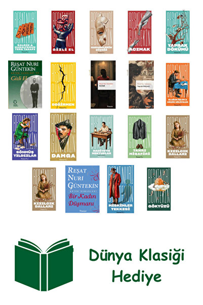 İnkılap Kitabevi Reşat Nuri Güntekin 19 Kitap Seti + Dünya Klasiği
