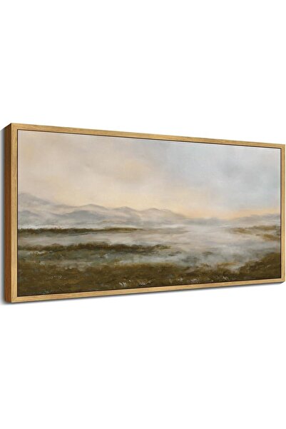 ALAYRA International Rustic Forest Dusk Wall Art – Misty Mountain Landscape (...