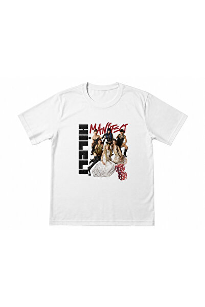Huw Manifest Girl Group Printed Black Regular T-Shirt