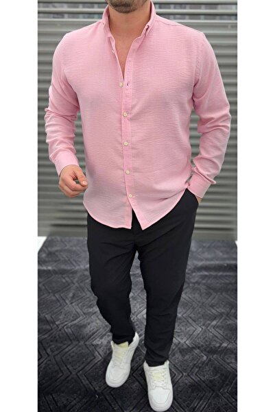 Thebomb Men's Linen Look Cotton Shirt - The2780423