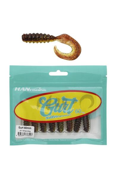 Hanfish Gurt 60 6cm Silikon Yem 8 Adet GT76 Red Wing