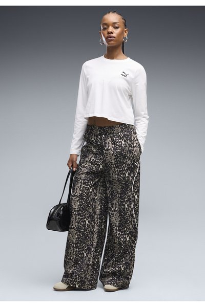 Puma Sport Relaxed Animal Printed Wide Leg Hose