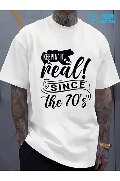 212Wear تي شيرت Keepin' It Real المرح والمميز |   180 جرام، 100% قطن، مقاس عا...
