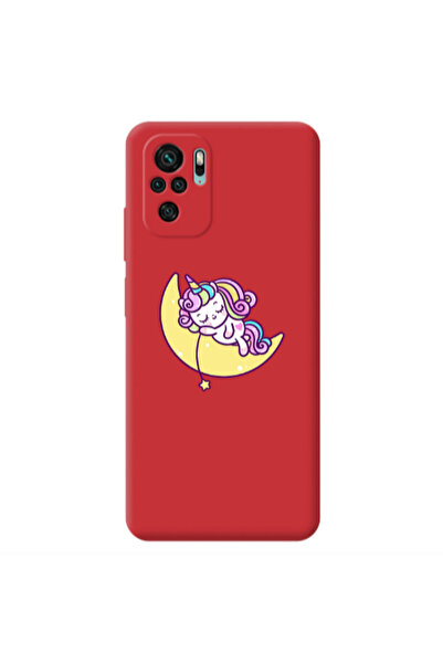 Other Xiaomi Redmi Note 10S Sleeping horse Red Colored Silicone TPU Θήκη