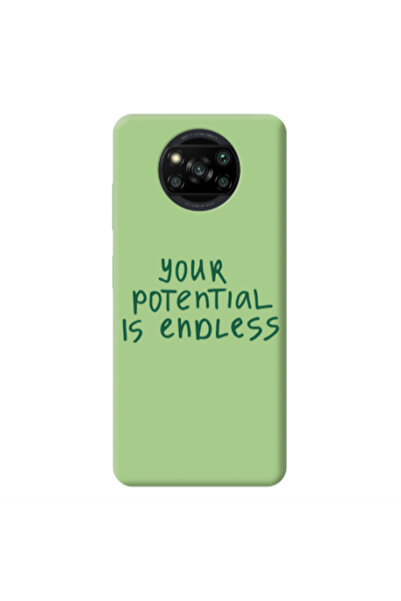 Other Xiaomi Poco X3 /X3 Pro Your potential is endless Light Green Colored Si...