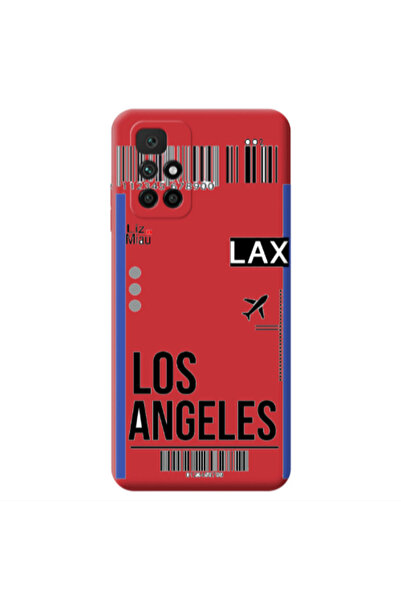 Other Xiaomi Redmi 10 2022 Los angeles Red Colored Silicone TPU Θήκη