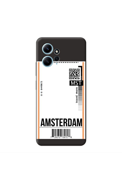 Other Xiaomi Redmi Note 12 4G Amsterdam Travel More Black Colored Silicone TP...