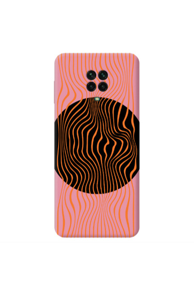 Other Xiaomi Redmi Note 9 Pro Trapezoidal lines Pink Colored Silicone TPU Θήκη