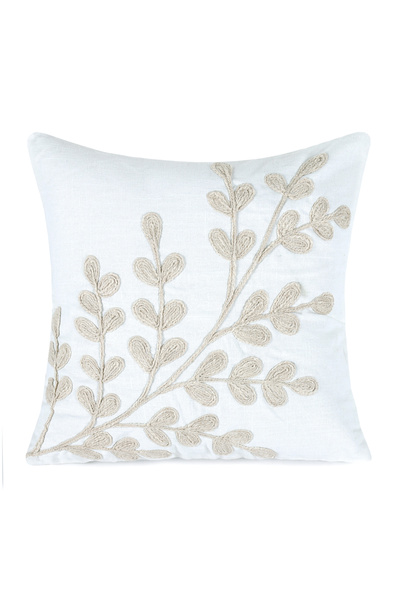 Cottage Embroidered leaf cushion 45*45 cm