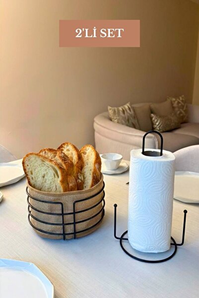 Edora Home Σετ 2 τεμαχίων Μαύρη όρθια χάρτινη θήκη για χαρτοπετσέτες, στρογγυ...