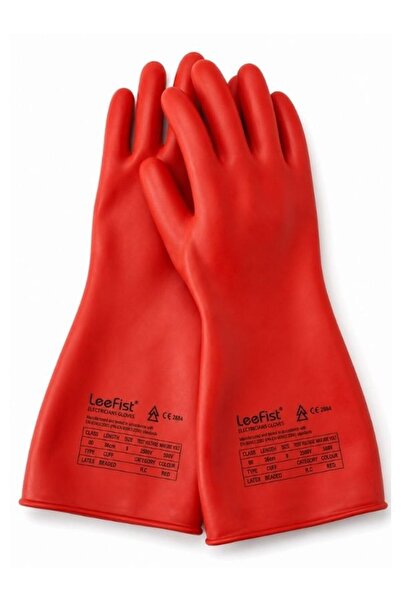GÜMRÜK BEY Leefist Electrician's Insulated Gloves Class 00 – 500V, Latex, Red