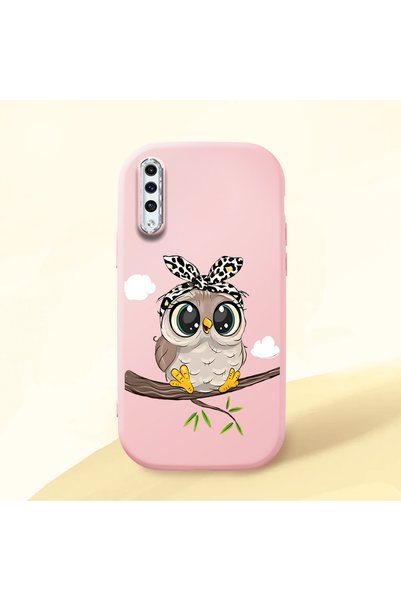 Hontinga Samsung Galaxy A30S Compatible Case Camera Protective Pink Silicone ...