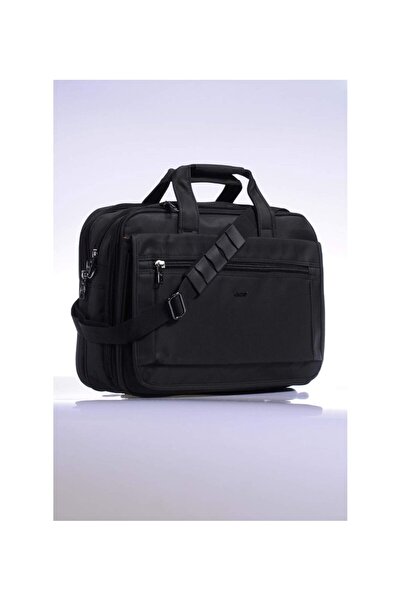 ÇÇS 71243 Siyah Kumaş Laptop Bölmeli Evrak Çantası