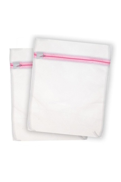 Jumbo Sac/Plasă pentru Mașina de Spălat, Alb, Rufe Delicate, 30x40cm, 40cm, 2...