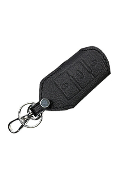 RapidAuto Husa cheie din piele pentru Vw Passat B6 B7 CC, cusatura neagra, pe...