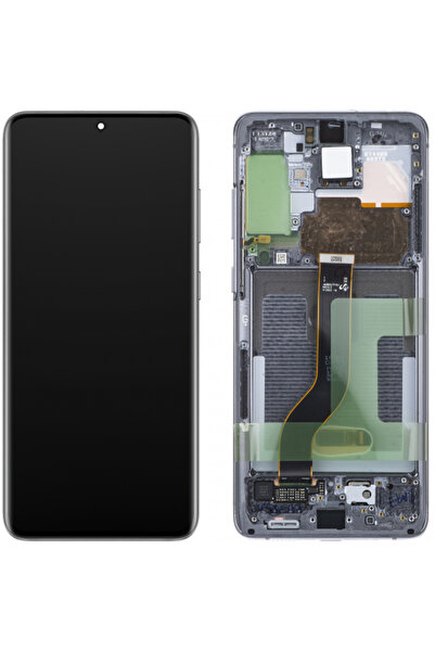 Samsung Display cu touchscreen Galaxy S20+ 5G G986/ S20+ G985, cu ramă, Gri (...