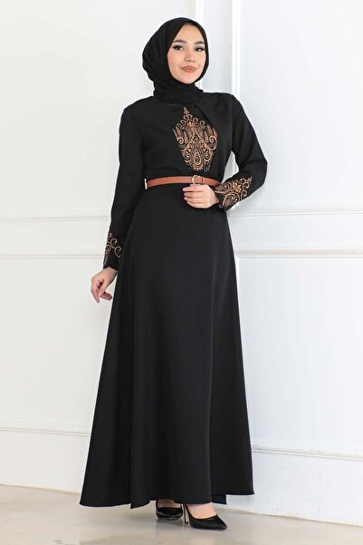 Missvalle Belt Detailed Dress Black 6116