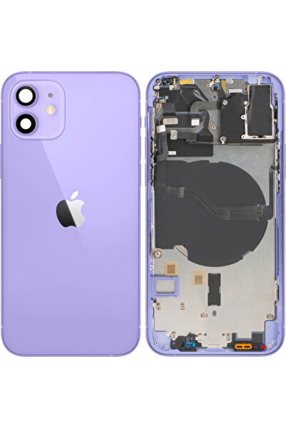 Apple Капак за батерия за iPhone 12, със среден корпус, лилав, Суап