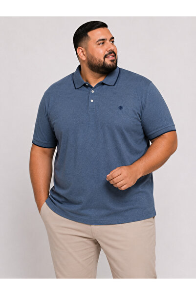 ANNEX Large Size Cotton Comfortable Fit Daily Use Polo Collar Men's T-Shirt