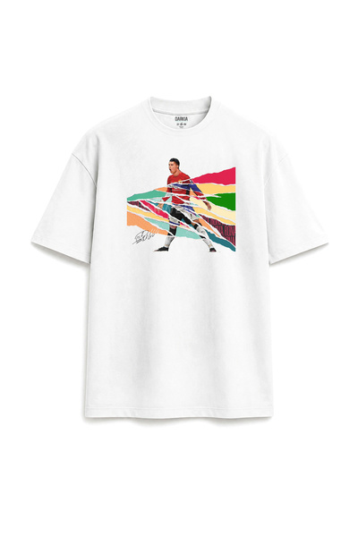 Darkia Cristiano Ronaldo Special Design Signature Printed Design Relax Fit Wh...