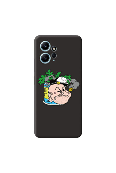 Other Xiaomi Redmi Note 12 4G Popeye Black Colored Silicone TPU Θήκη