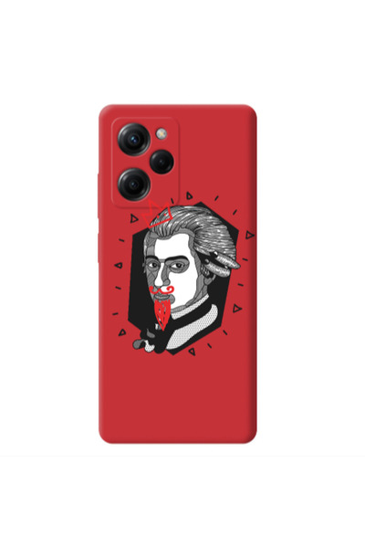 Other Xiaomi Poco X5 Pro Bearded Red Colored Silicone TPU Θήκη