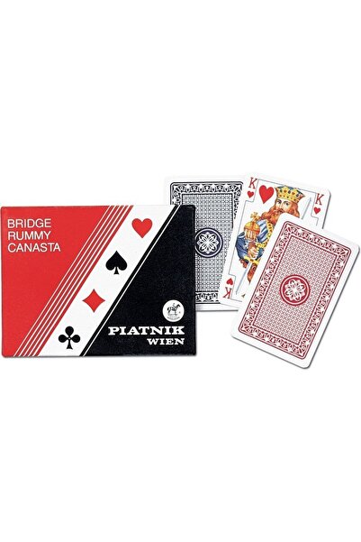 Piatnik Set de carti de joc Standard, 2 talie, 55 carti, 58x89mm, plasticat