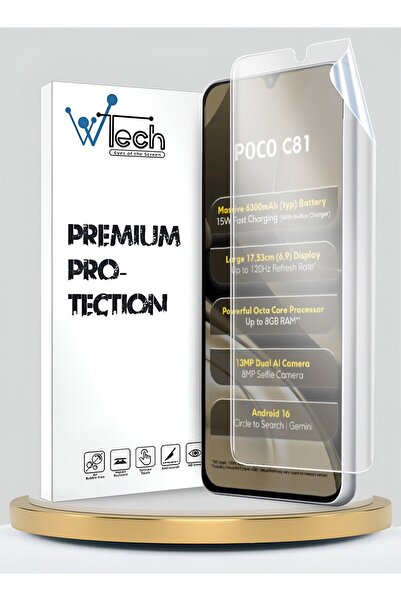 Wtech Xiaomi Poco C81 4G 2026 Premium Hydrogel Film Thin and Flexible 2 Pack ...