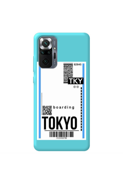 Other Xiaomi Redmi Note 10 Pro 4G Tokyo Boarding Turquoise Colored Silicone T...