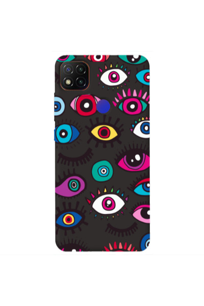 Other Xiaomi Redmi 9c Multiple eyes Black Colored Silicone TPU Θήκη