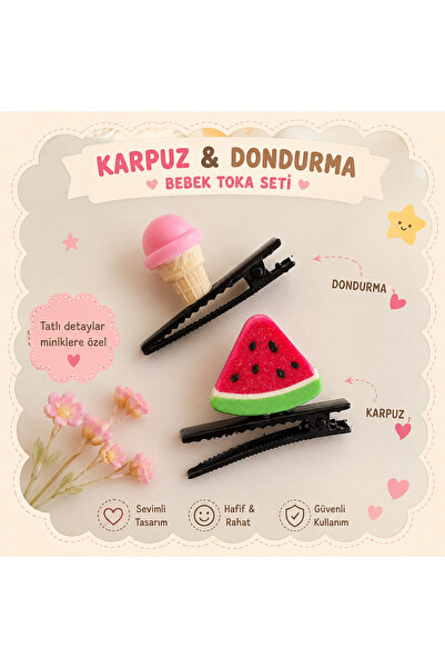 NEHİRDEN Watermelon and Ice Cream Baby Buckle