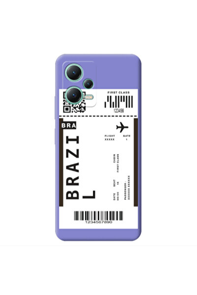 Other Xiaomi Redmi Note 12 Pro 5G Brazil BRA Purple Colored Silicone TPU Θήκη