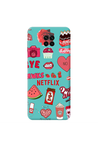 Other Xiaomi Redmi Note 9 Pro pizza is my valentine Turquoise Colored Silicon...