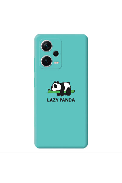 Other Xiaomi Poco X5 Lazy panda Turquoise Colored Silicone TPU Θήκη