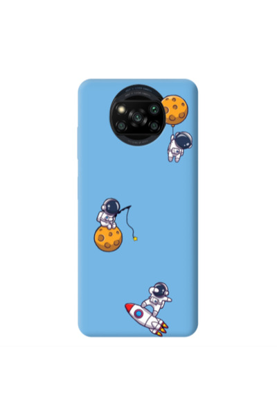 Other Xiaomi Poco X3 /X3 Pro Cute astronauts Blue Colored Silicone TPU Θήκη