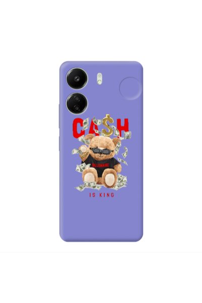 Other Xiaomi Redmi 13C Cash is king Purple Colored Silicone TPU Θήκη