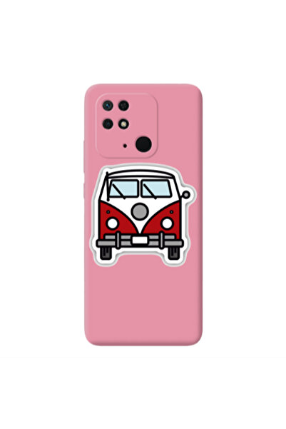 Other Xiaomi Redmi 10C Minibus Pink Colored Silicone TPU Θήκη