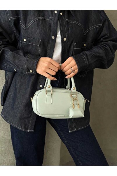 ÖZÜM TAKI Women's Hand and Shoulder Bag Mint Green