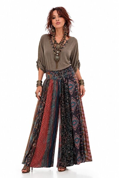 Bade HİNT BELİ GİPELİ ETNİK PANTOLON