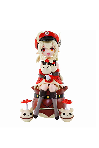 DEK Genshin Impact Klee 14.5 cm PVC Anime Figürü Oturur Model