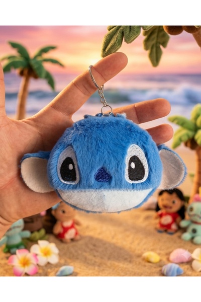 NB market Stitch Blue Mini Plush Keychain