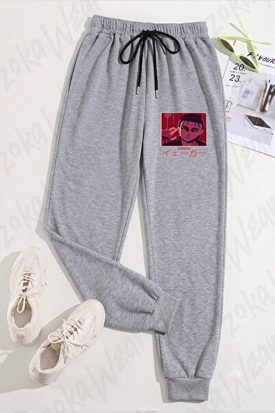 ZOKAWEAR بنطلون رياضي مطبوع عليه Attack On Titan Eren Yeager للجنسين