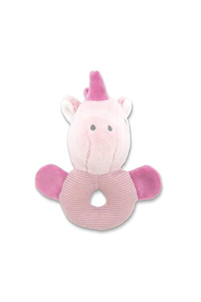 Lorelli Toys Jucarie de plus, Unicorn roz, 11 cm, zornaitoare, 0 luni+