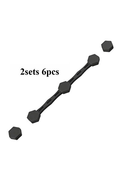 Choice مجموعتان (6 قطع) مشابك مغناطيسية سوداء لمقلاة الهواء، سهلة التنظيف، جه...