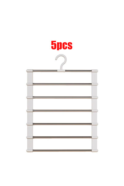 choice2 5pcs 5PCS Multi Layer Pants Hanger Space Saving Closet Organizer Fold...