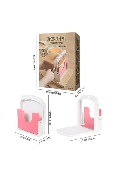 Choice White 1pc Adjustable Bread Slicer Guide, Plastic Bread Cutter Slicer F...