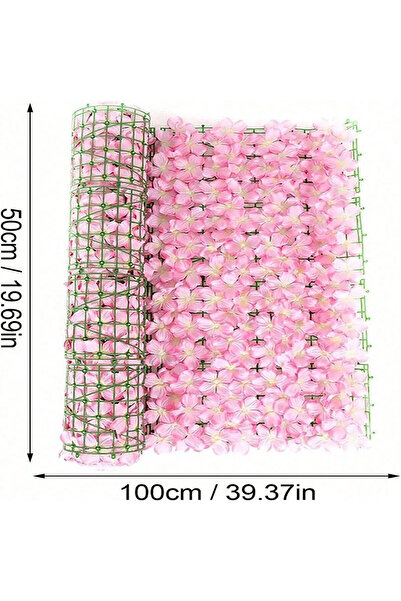 Choice1 50-100cm Expanding Artificial Fence Screening with Flowers Ivy Fence ...