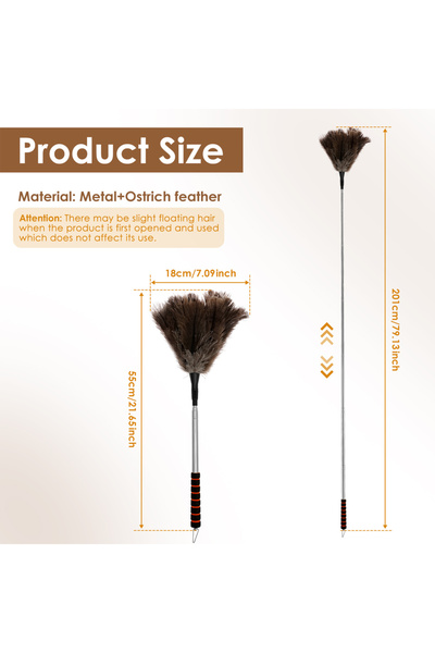 Choice1 red Extendable Ostrich Feather Duster Anti Static Reusable Long Handl...