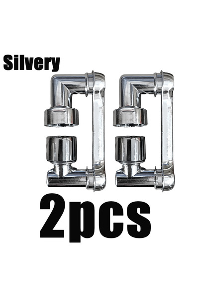 choice2 2Pcs Silvery Universal 1080° Rotation Faucet Extender Sprayer Head Ki...
